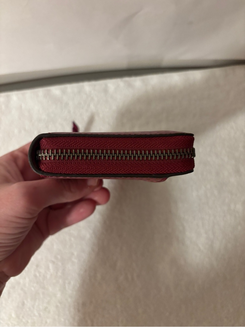 kate spade Red and Pink Heart-Stripe Zip Wallet - Picture 6 of 15